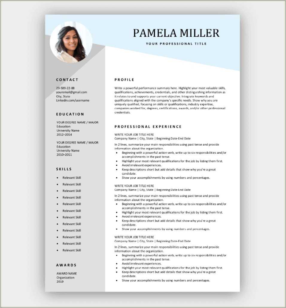 100 Percent Free Resume Templates - Resume Example Gallery