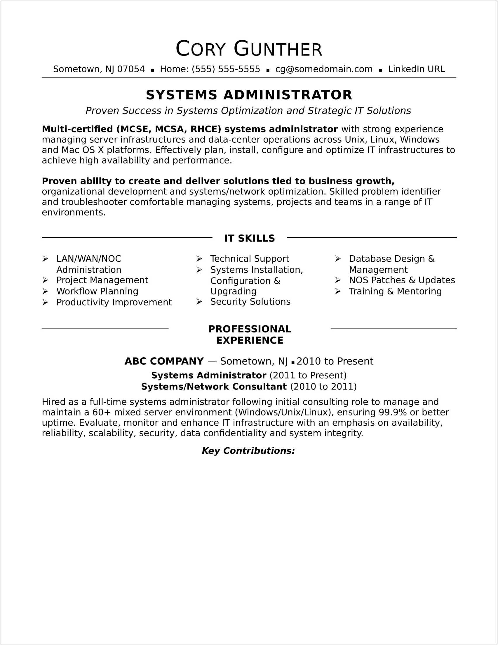 2-years-experience-resume-in-windows-system-administrator-resume