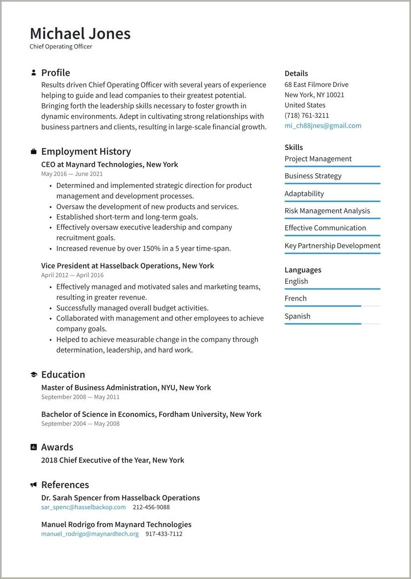 5 Year Experience Resume Sample - Resume Example Gallery