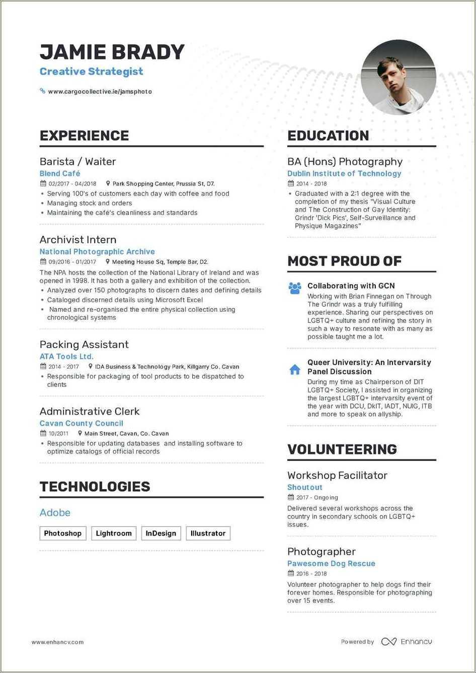 write about yourself resume