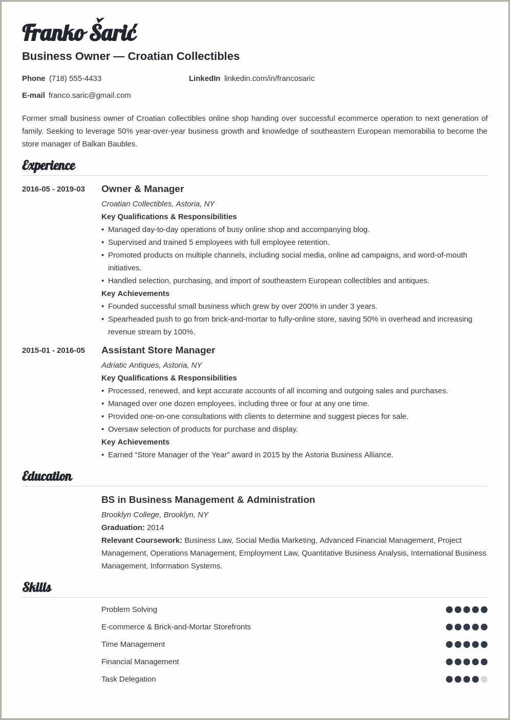 achievements-franchise-owner-resume-example-resume-example-gallery