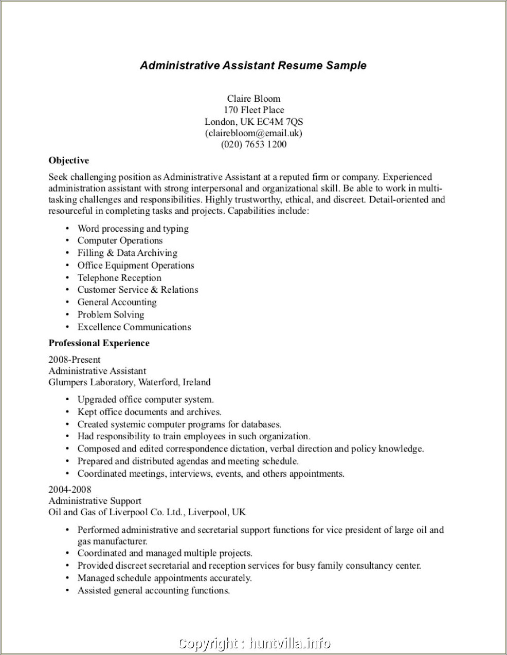 administrative-assistant-resume-career-objective-resume-example-gallery