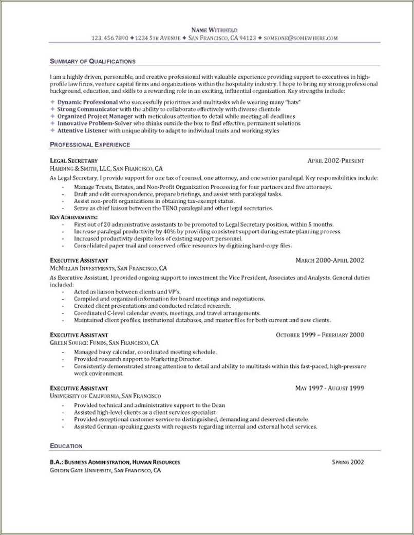 Administrative Support Assistant Resume Sample - Resume Example Gallery