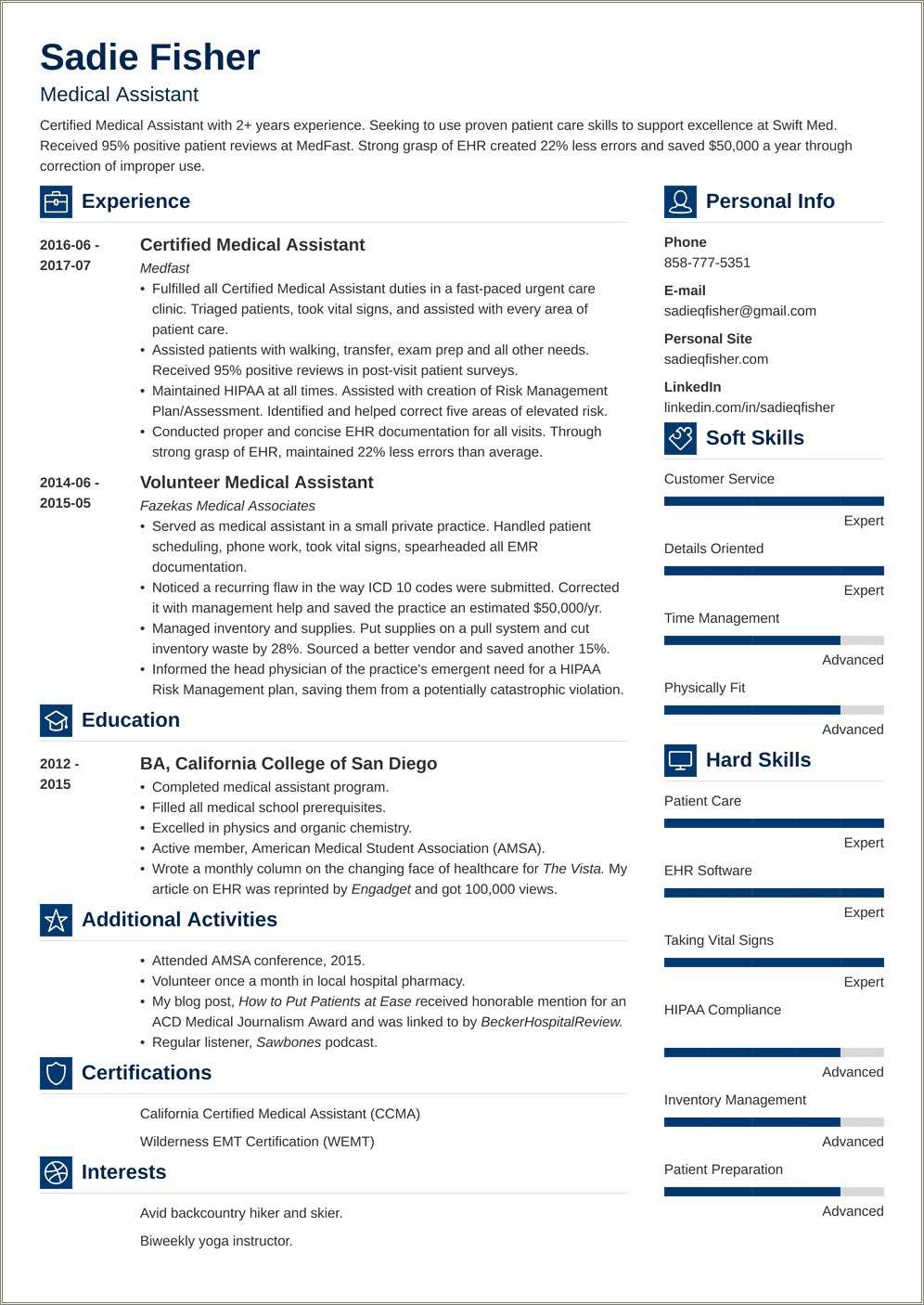 Advanced Medical Support Assistant Resume Sample Resume Example Gallery