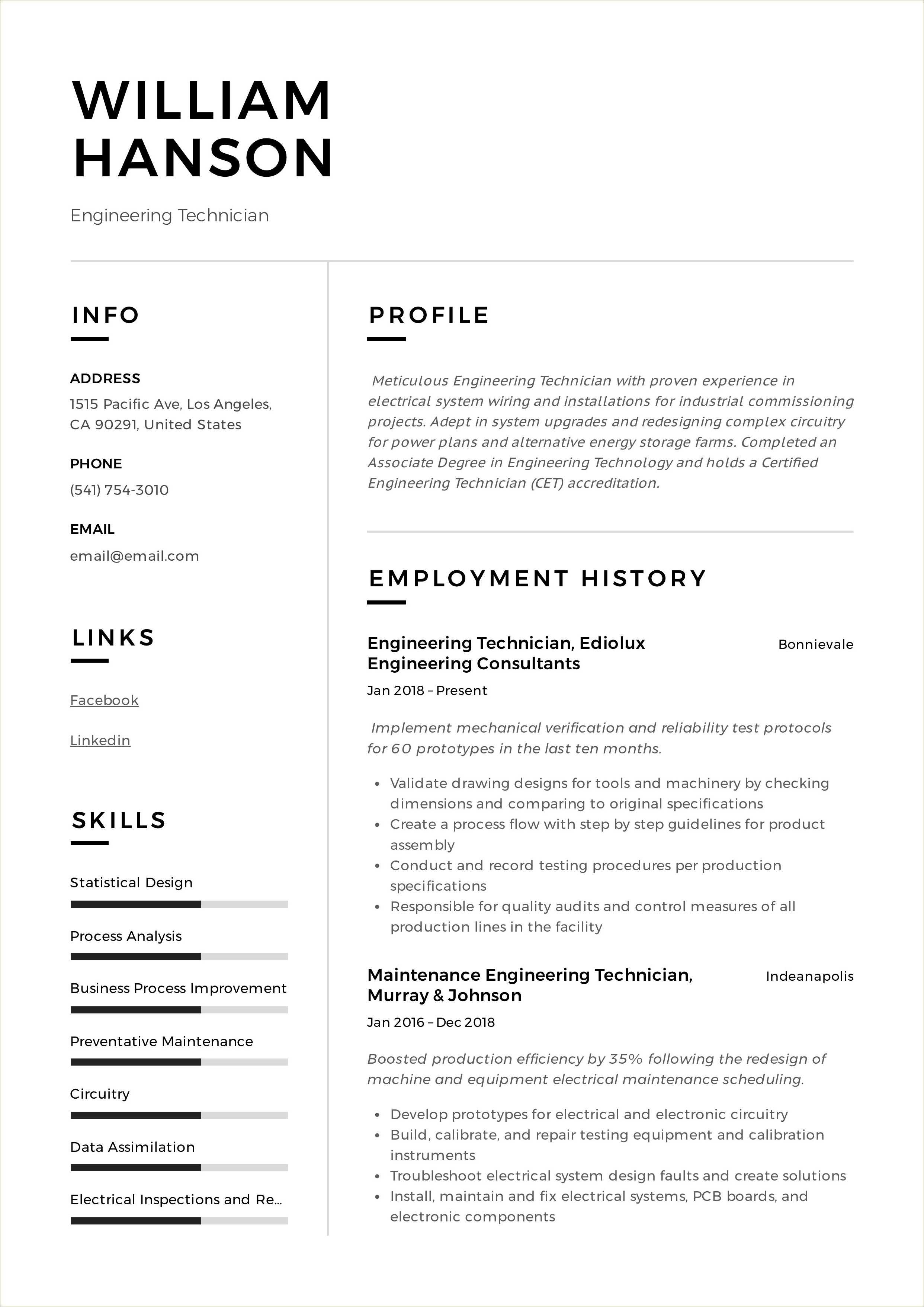 Aerospace Manufacturing Inspector Resume Examples - Resume Example Gallery