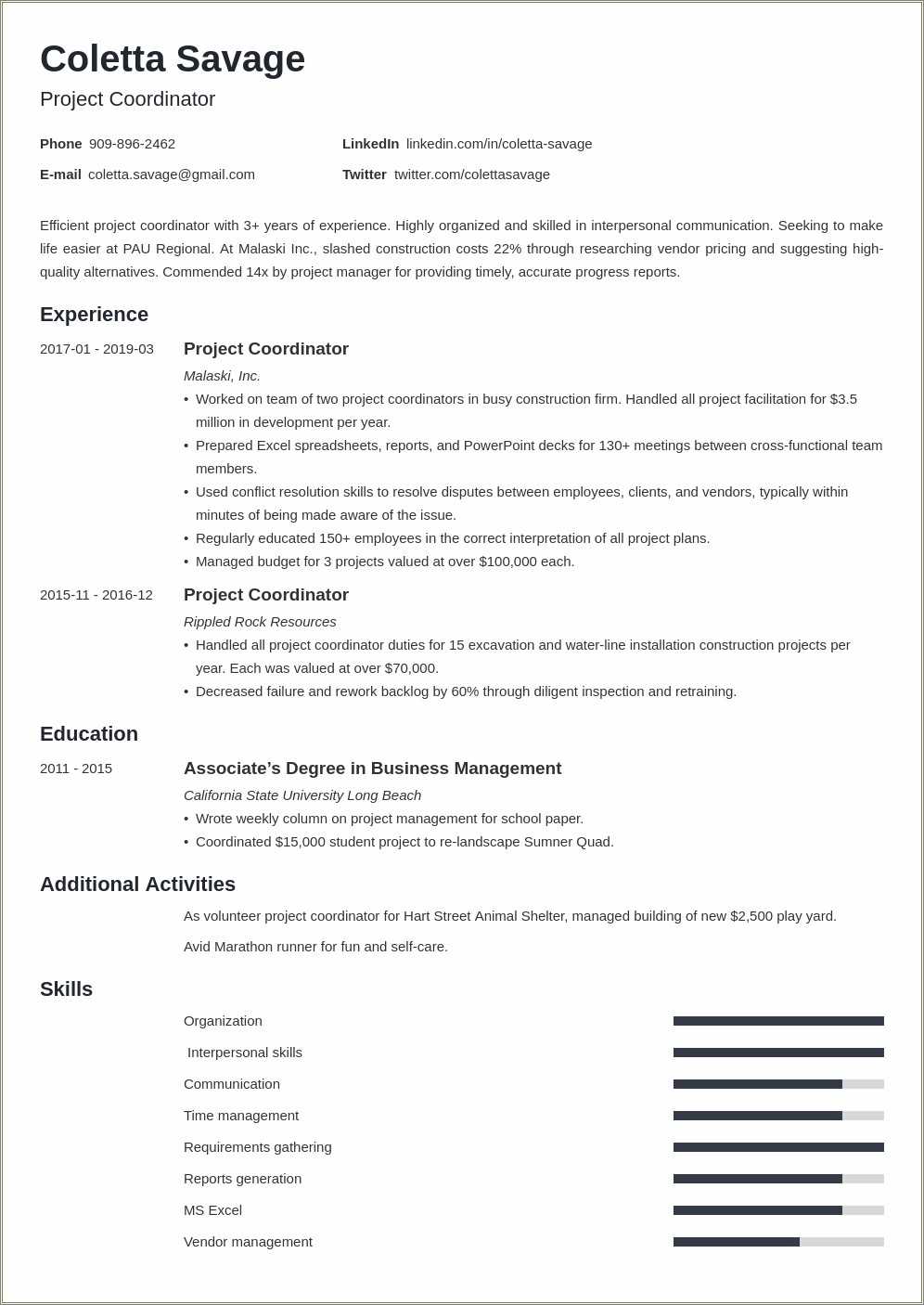 Resume Examples For After School Program - Resume Example Gallery