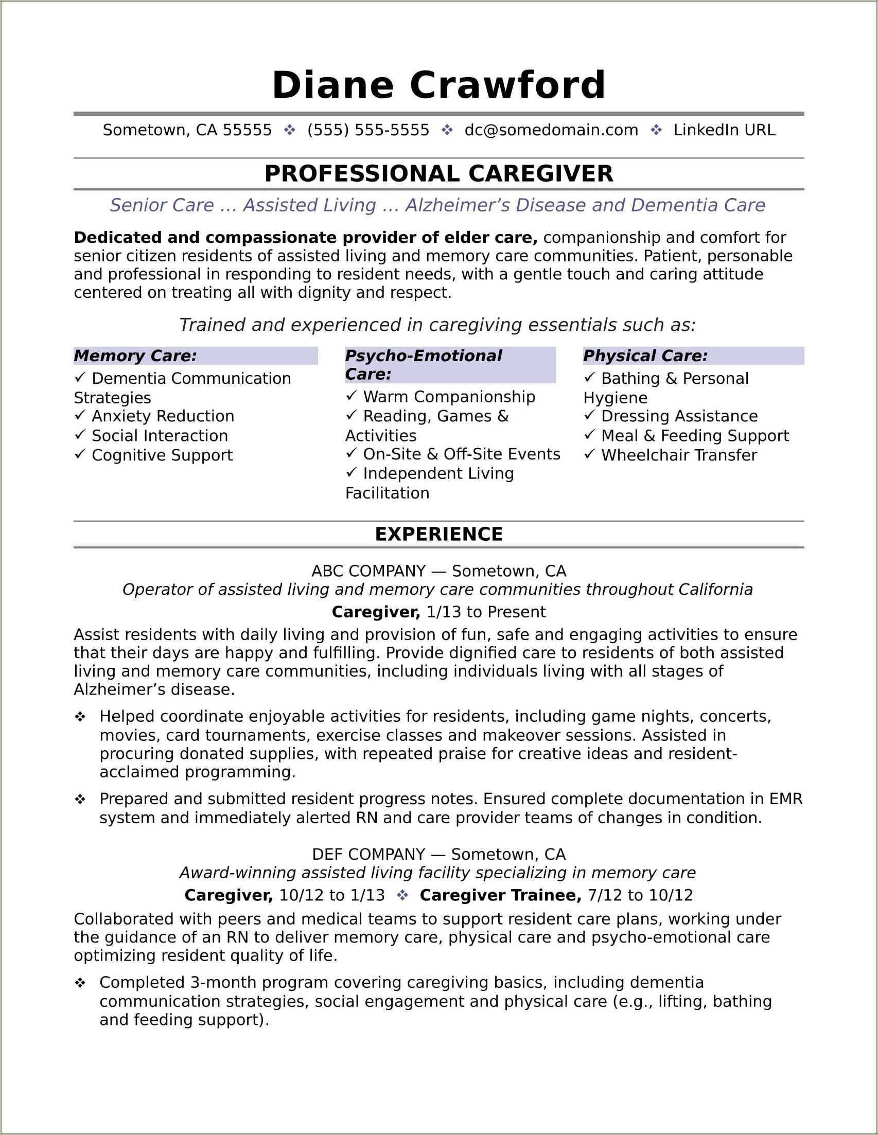 aged-care-pca-resume-sample-resume-example-gallery