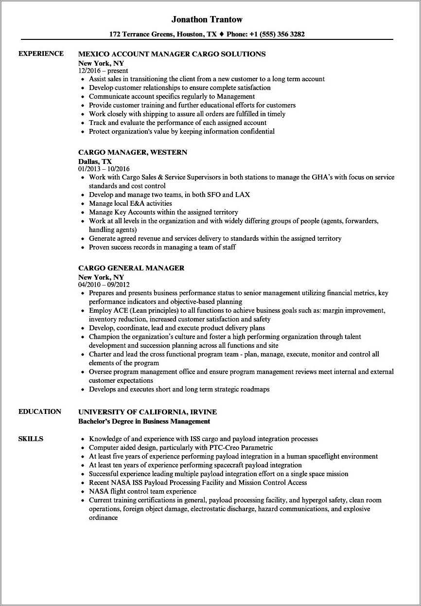 air-freight-manager-resume-sample-resume-example-gallery