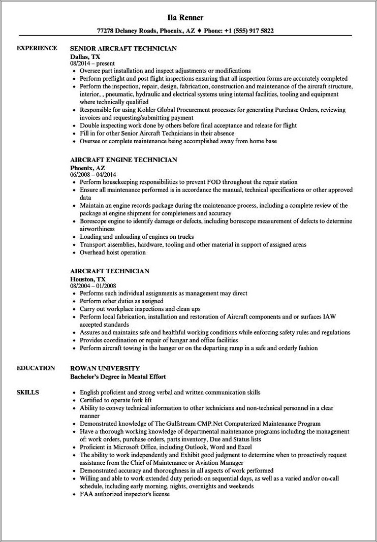 aircraft-interior-technician-resume-sample-resume-example-gallery