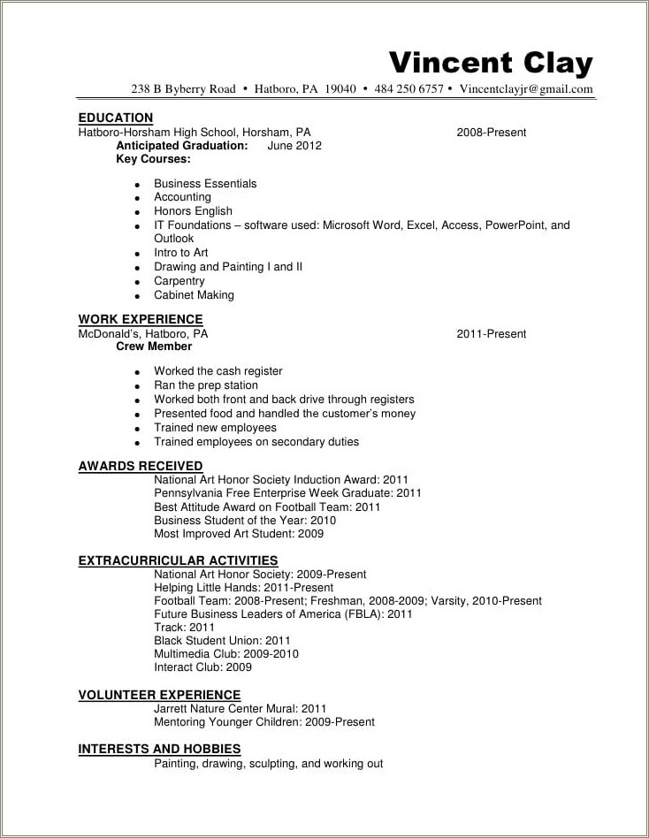 Sample Resume With Graduation Date Resume Example Gallery