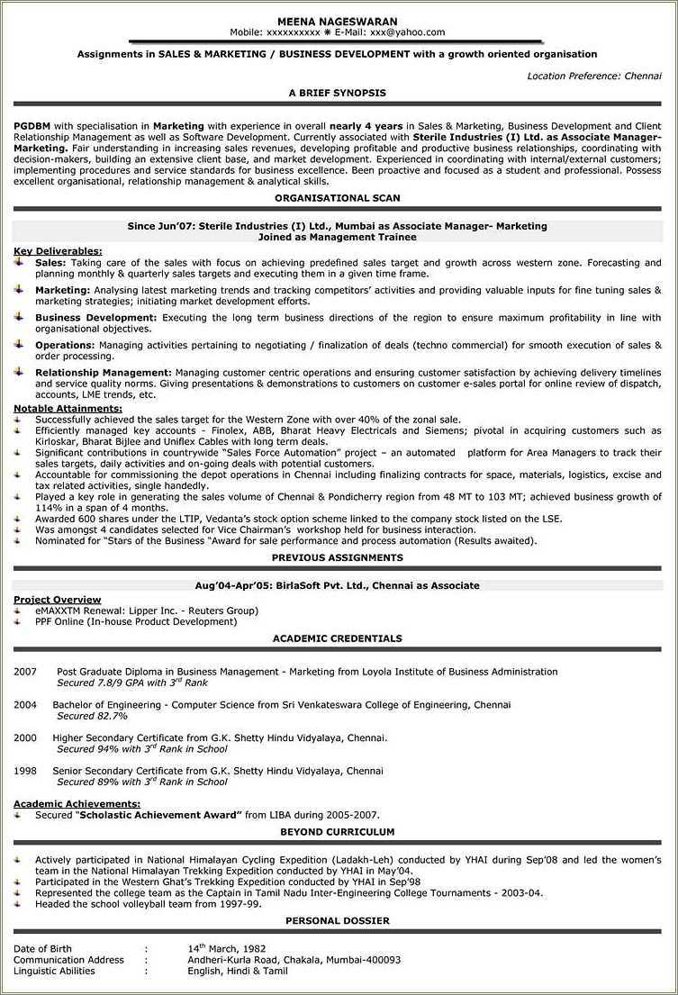 area-sales-manager-resume-sample-india-resume-example-gallery