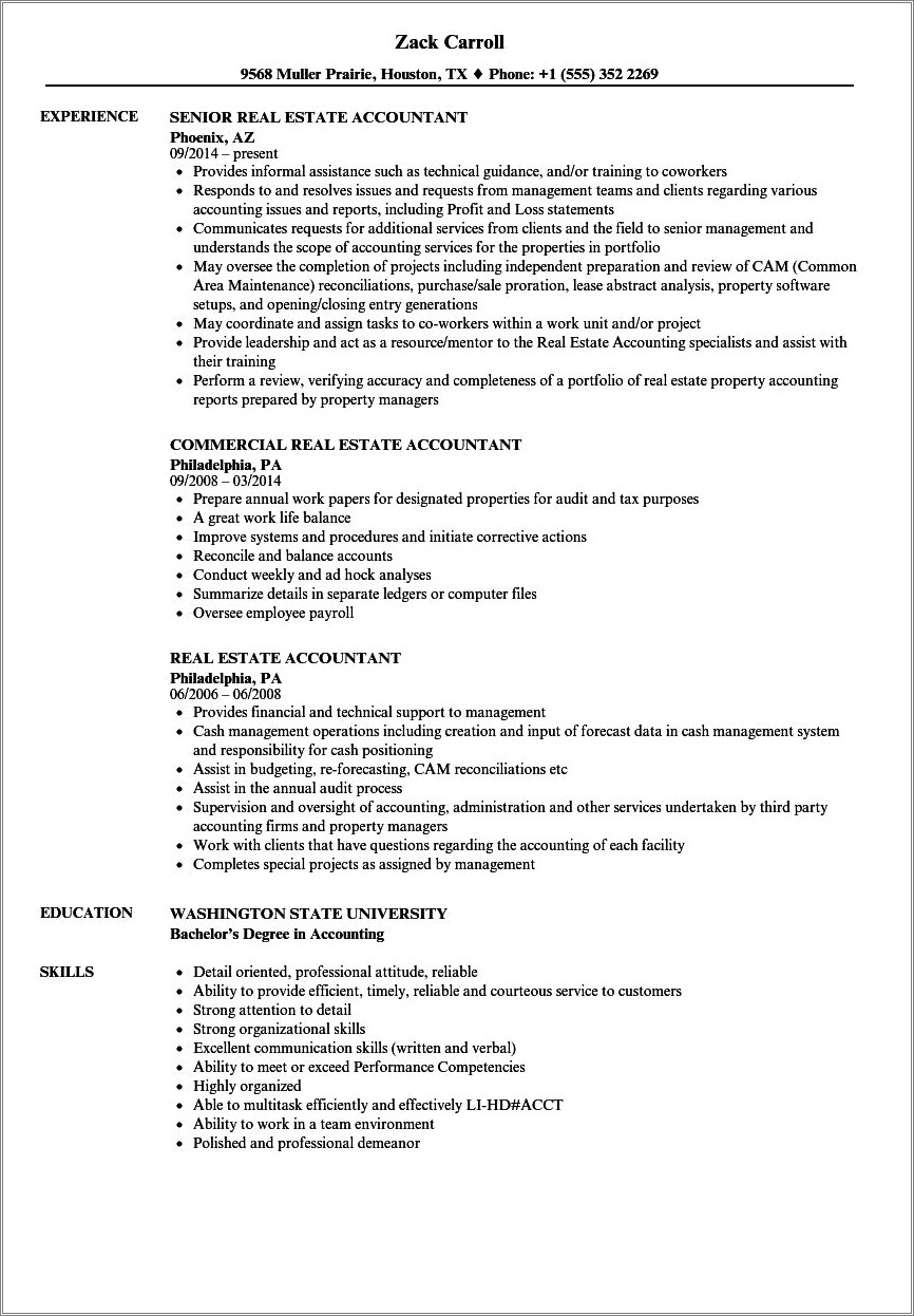 Assistant Accountant Resume Format In Word Resume Example Gallery