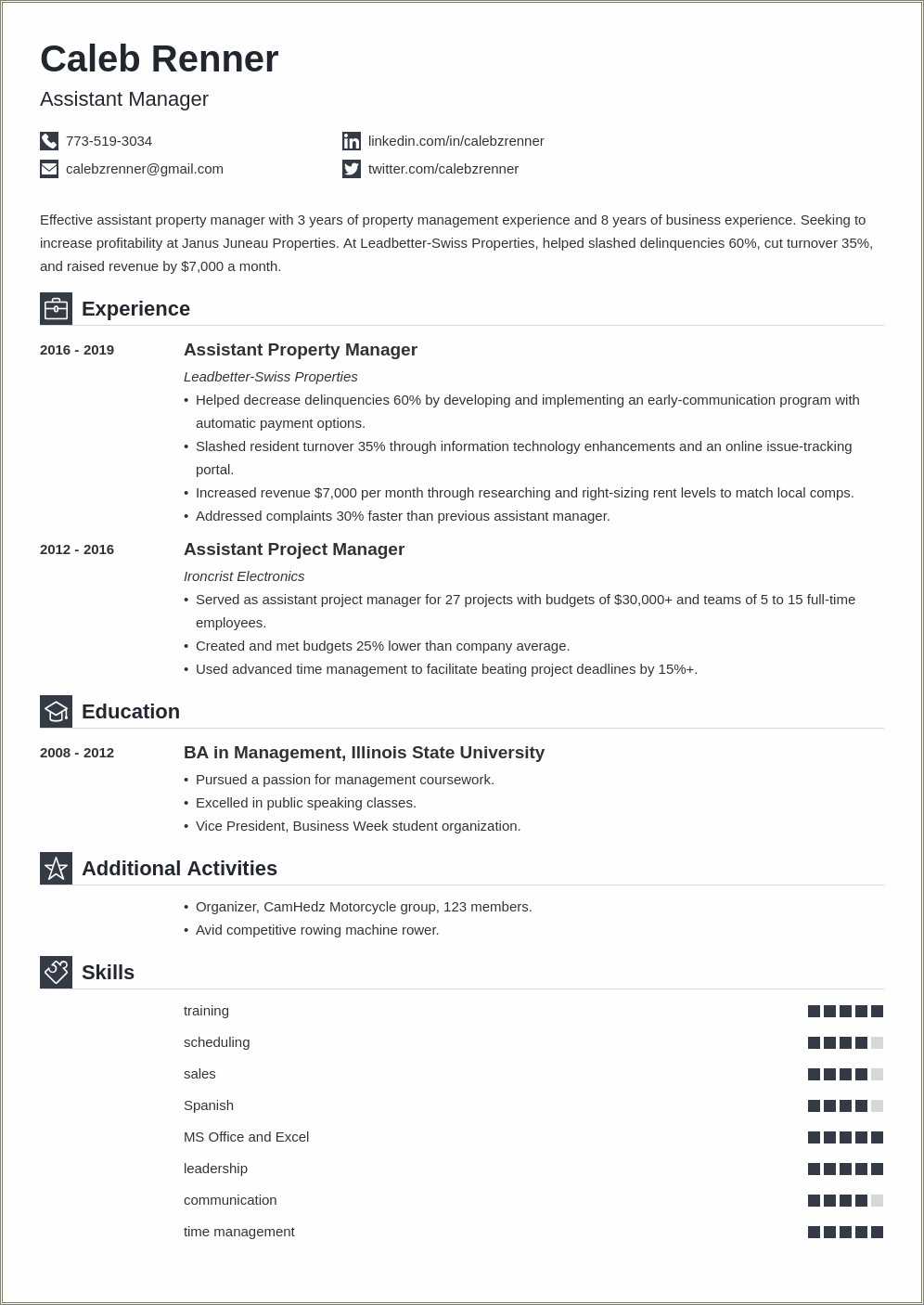 Assistant Finance Manager Resume Sample Resume Example Gallery