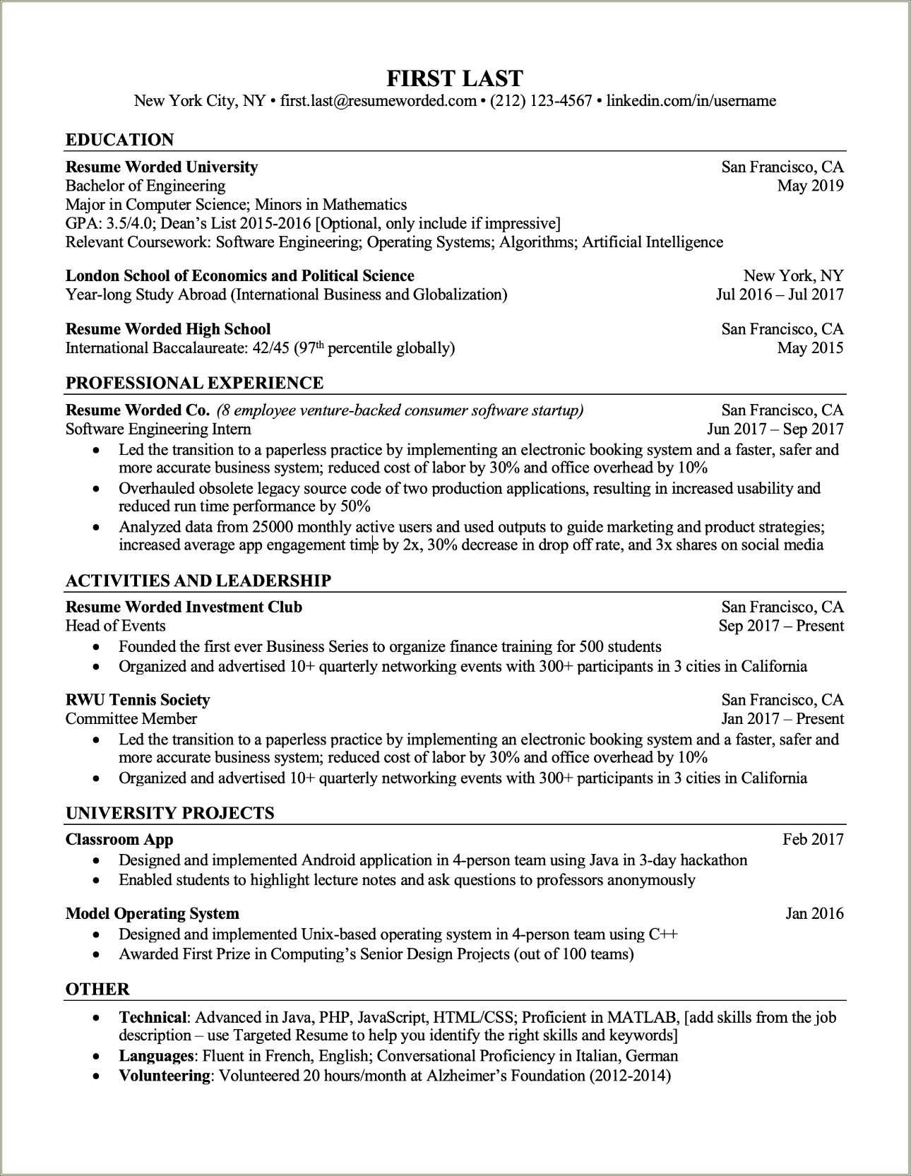 etry level free downloadable resume templates 2018