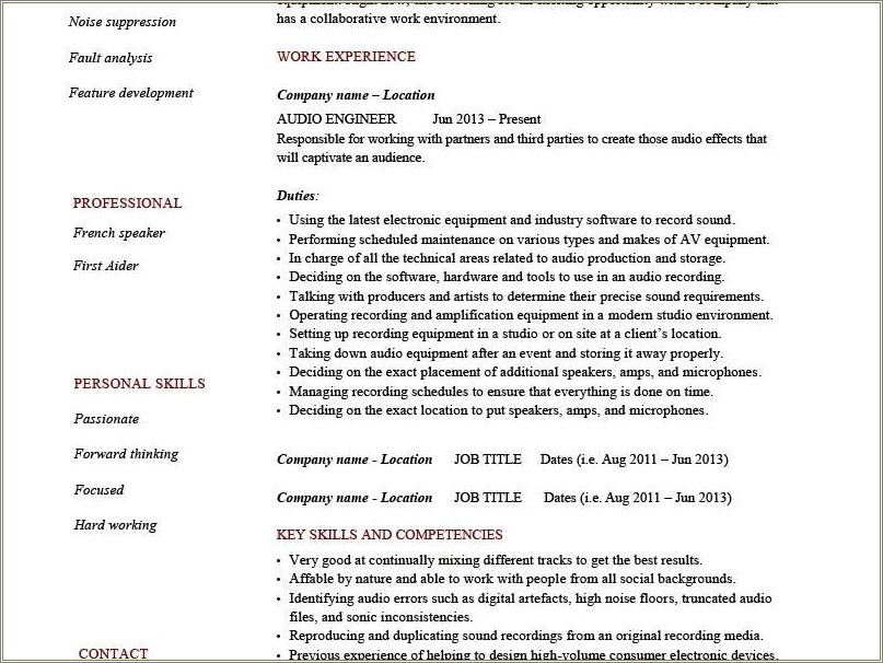 audio-visual-resume-examples-samples-resume-example-gallery