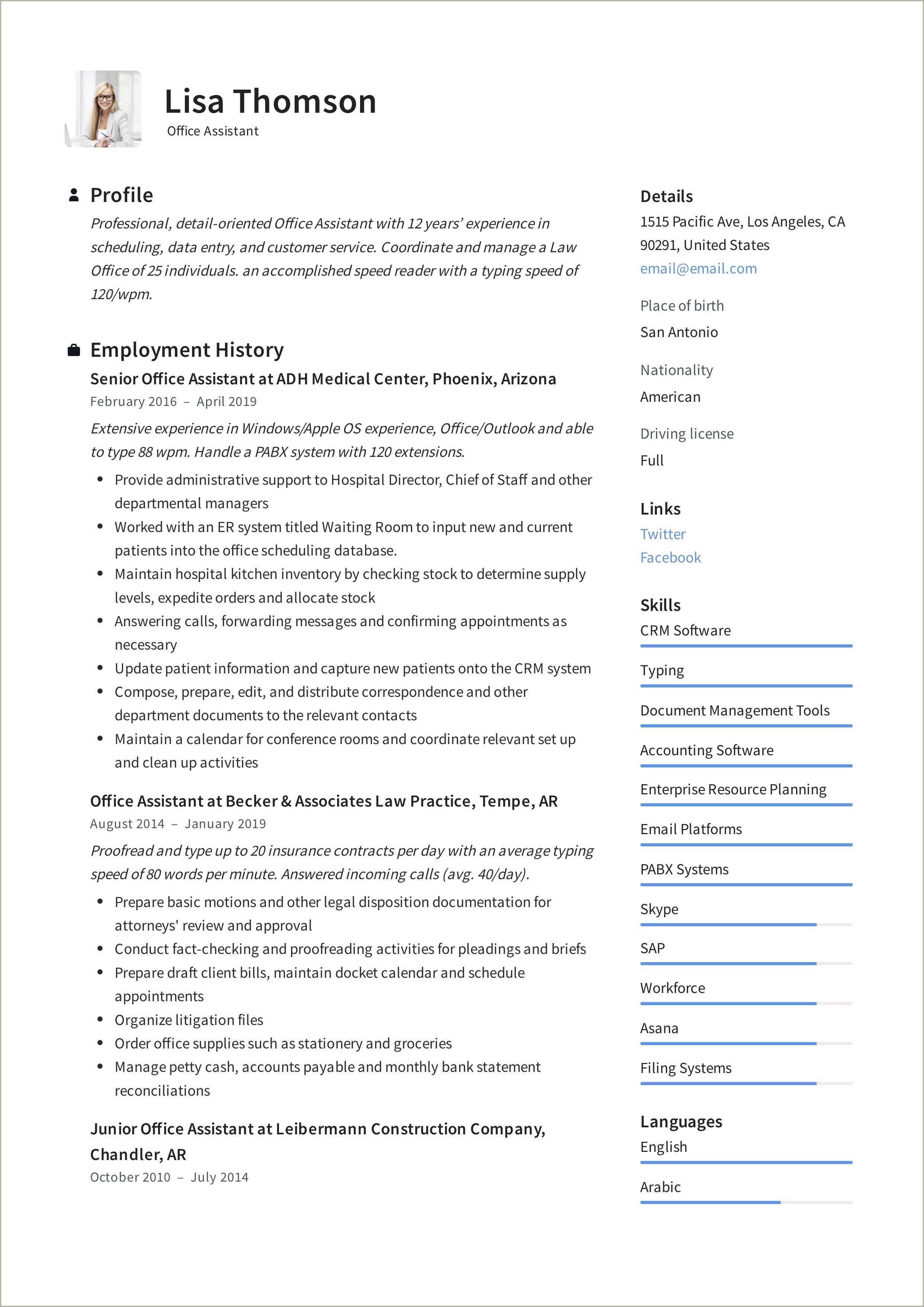 Automotive Dealership Office Manager Resume Resume Example Gallery