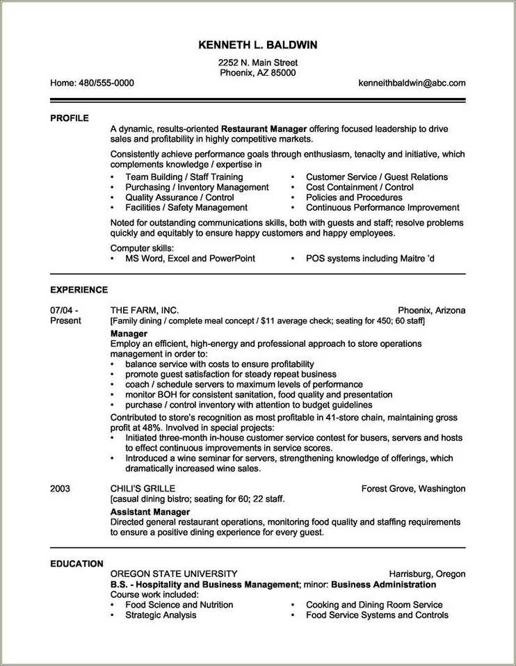 product manager resume examples