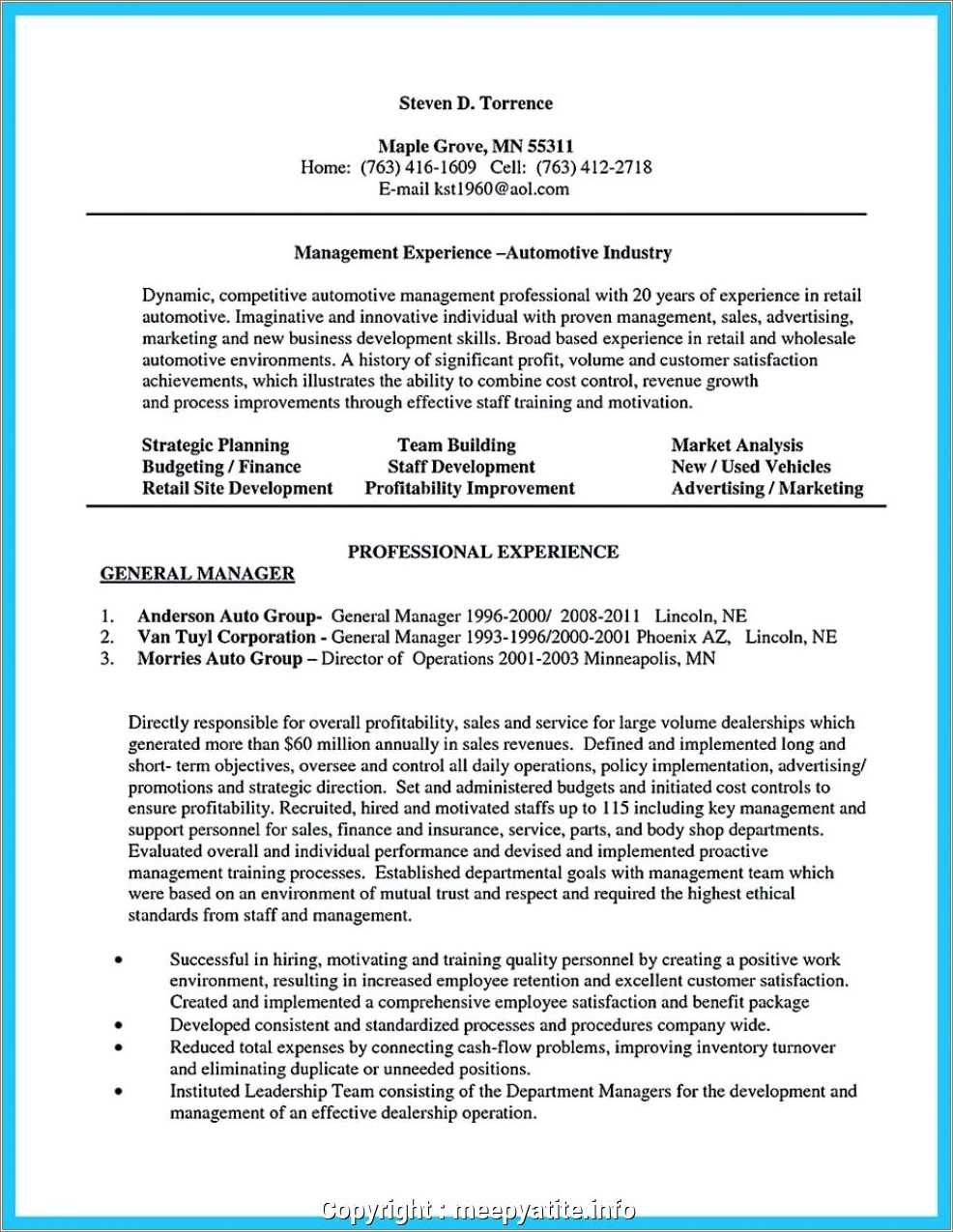 Autozone Assistant Manager Resume Sample Resume Example Gallery