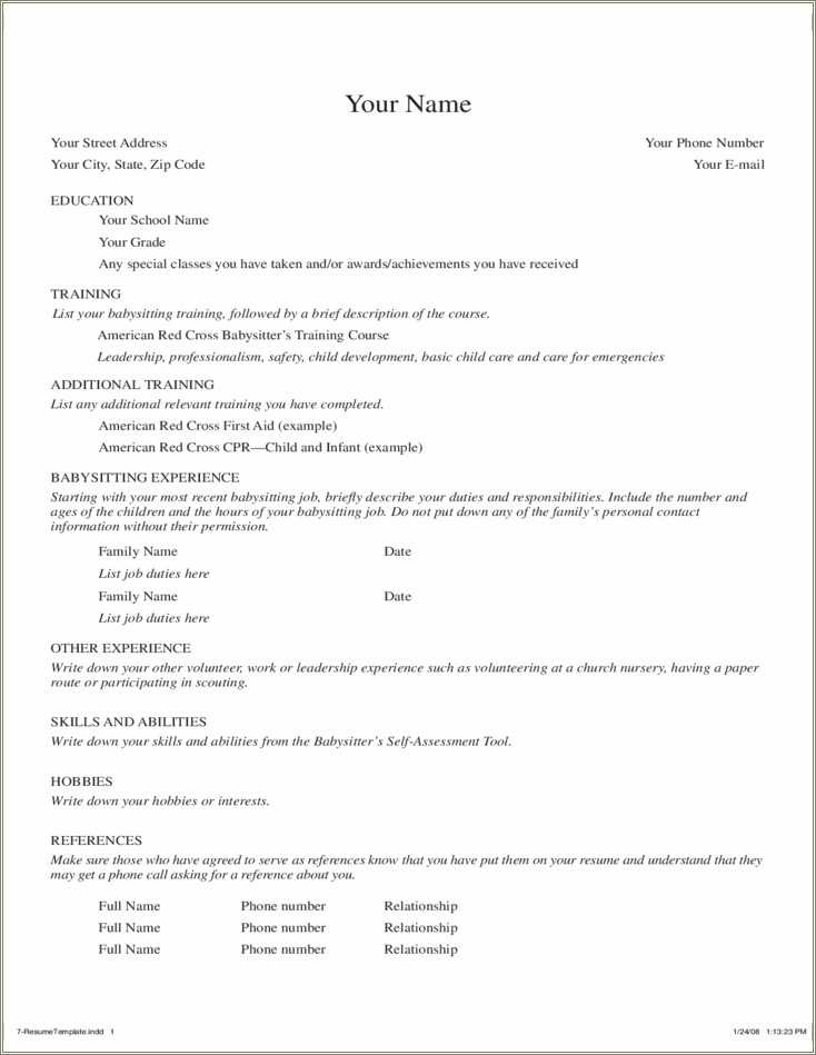 new-baby-sitter-resume-example-resume-example-gallery