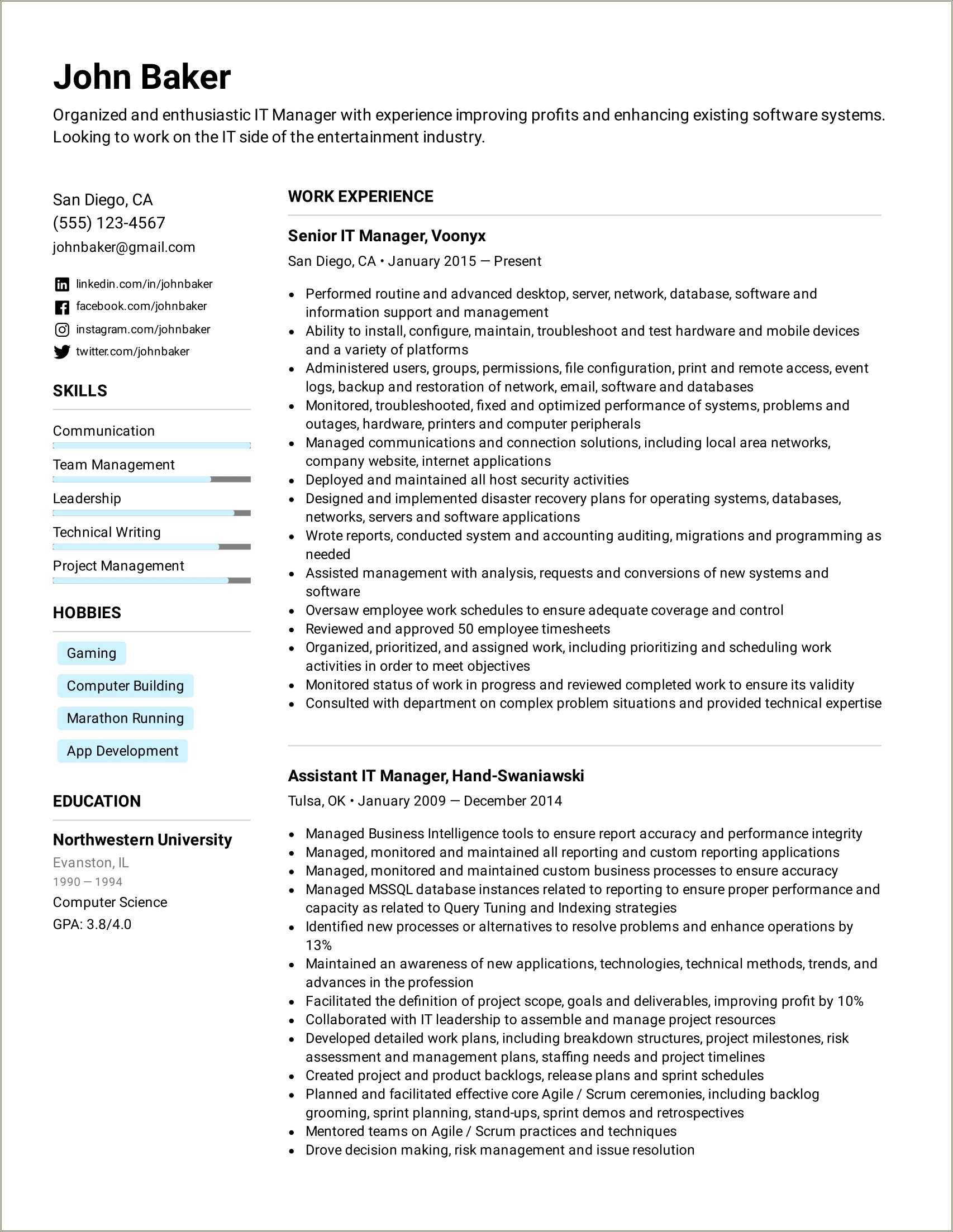 Baker Job Description Resume Sample Resume Example Gallery