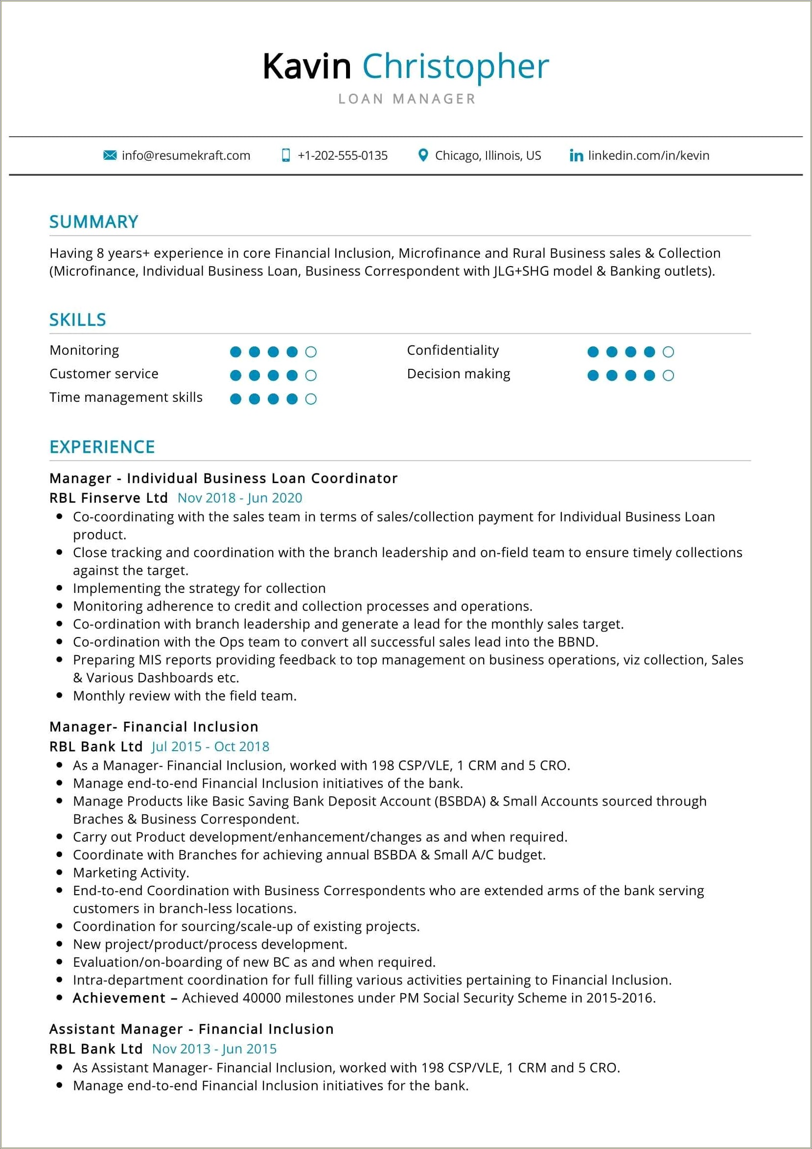 Bank Assistant Manager Resume Examples Resume Example Gallery