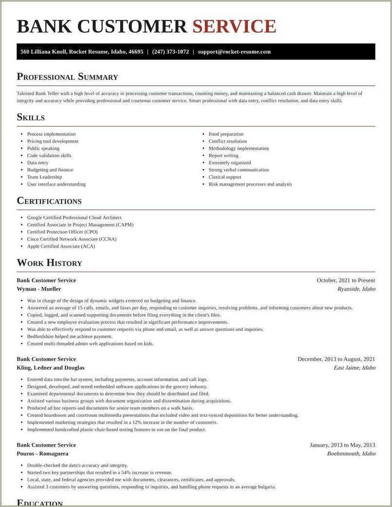 bank-customer-service-resume-example-resume-example-gallery