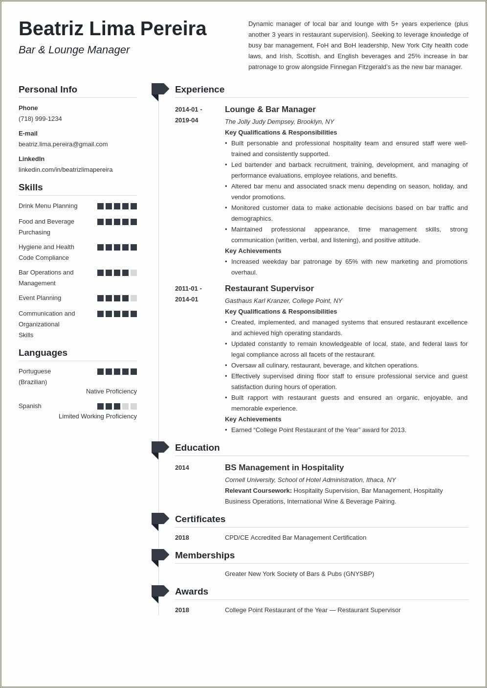 bar-manager-resume-bullet-points-resume-example-gallery