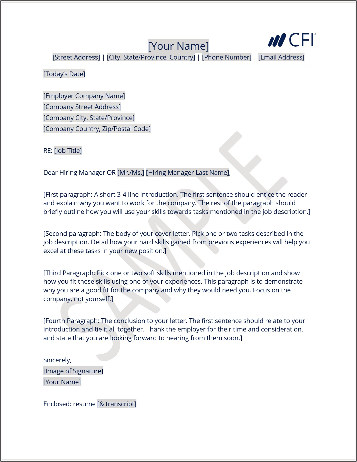 Basic Cover Letter Template For Resume - Resume Example Gallery