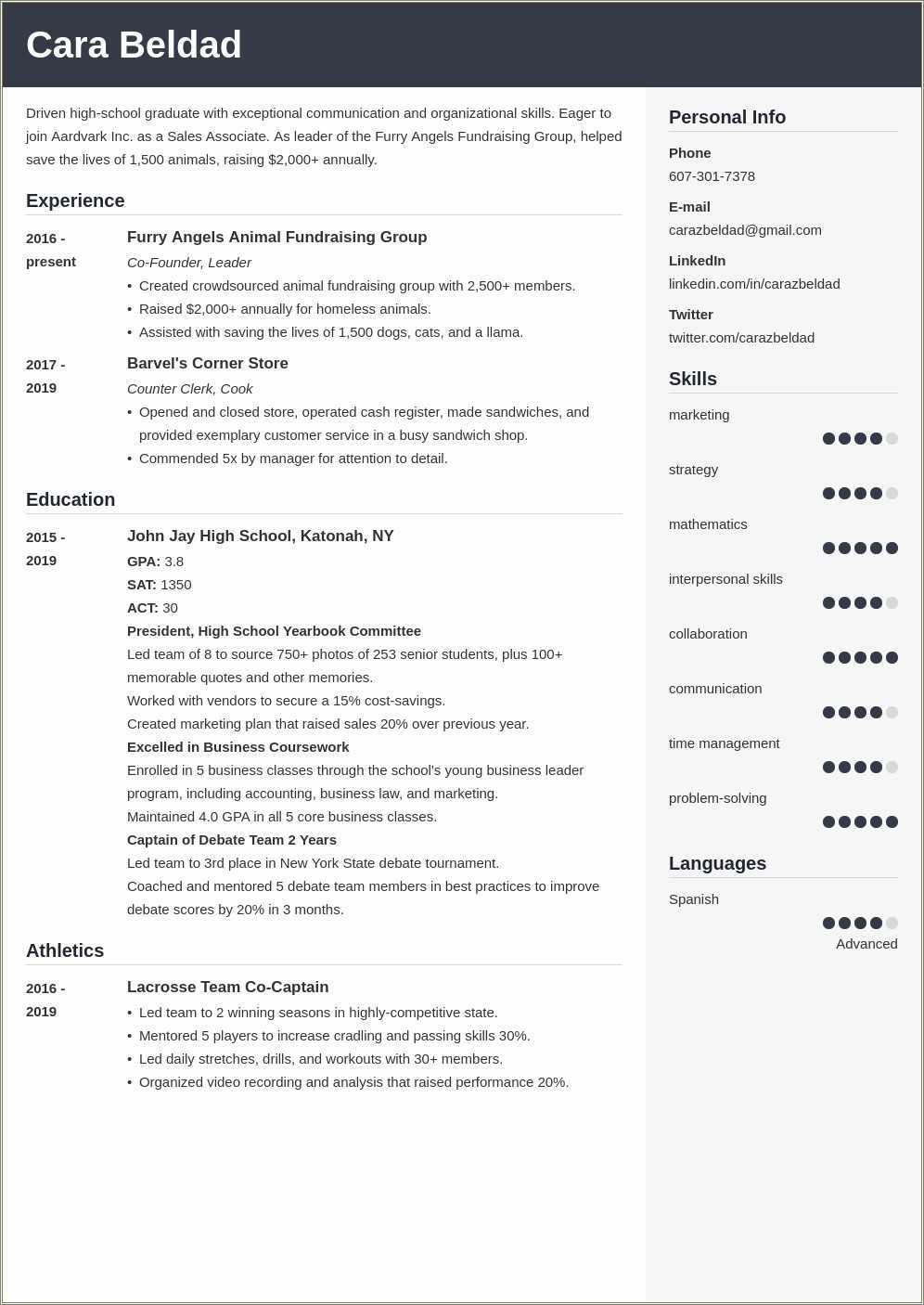 first-time-resume-high-school-student-resume-gallery