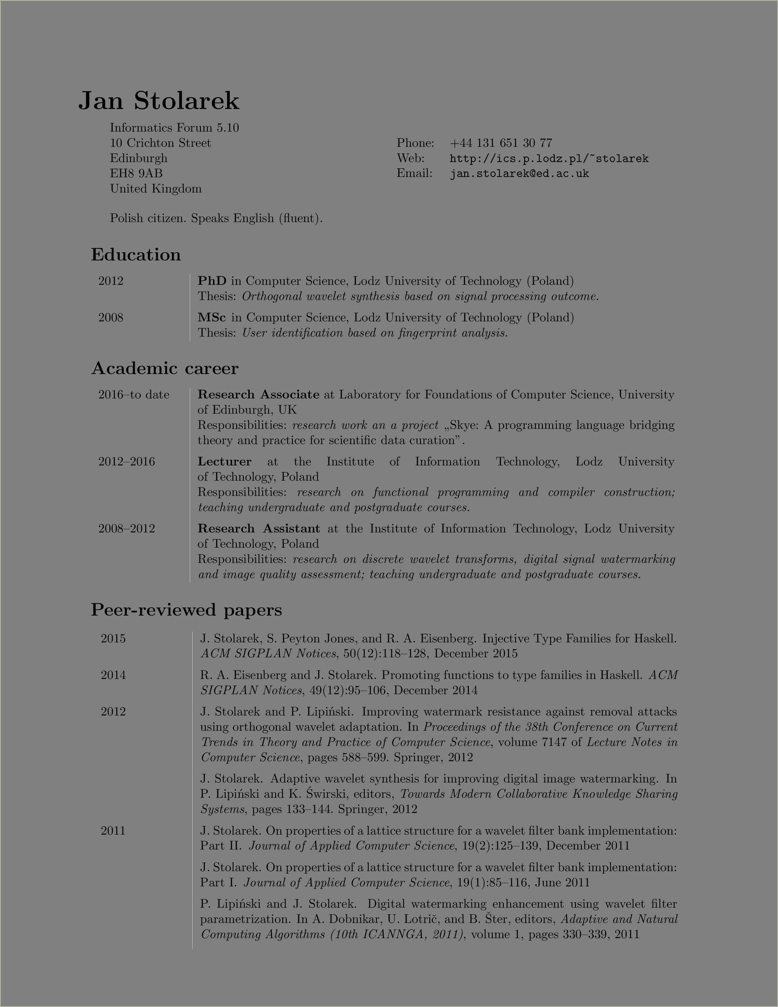 Best Computer Science Resume Template Resume Example Gallery