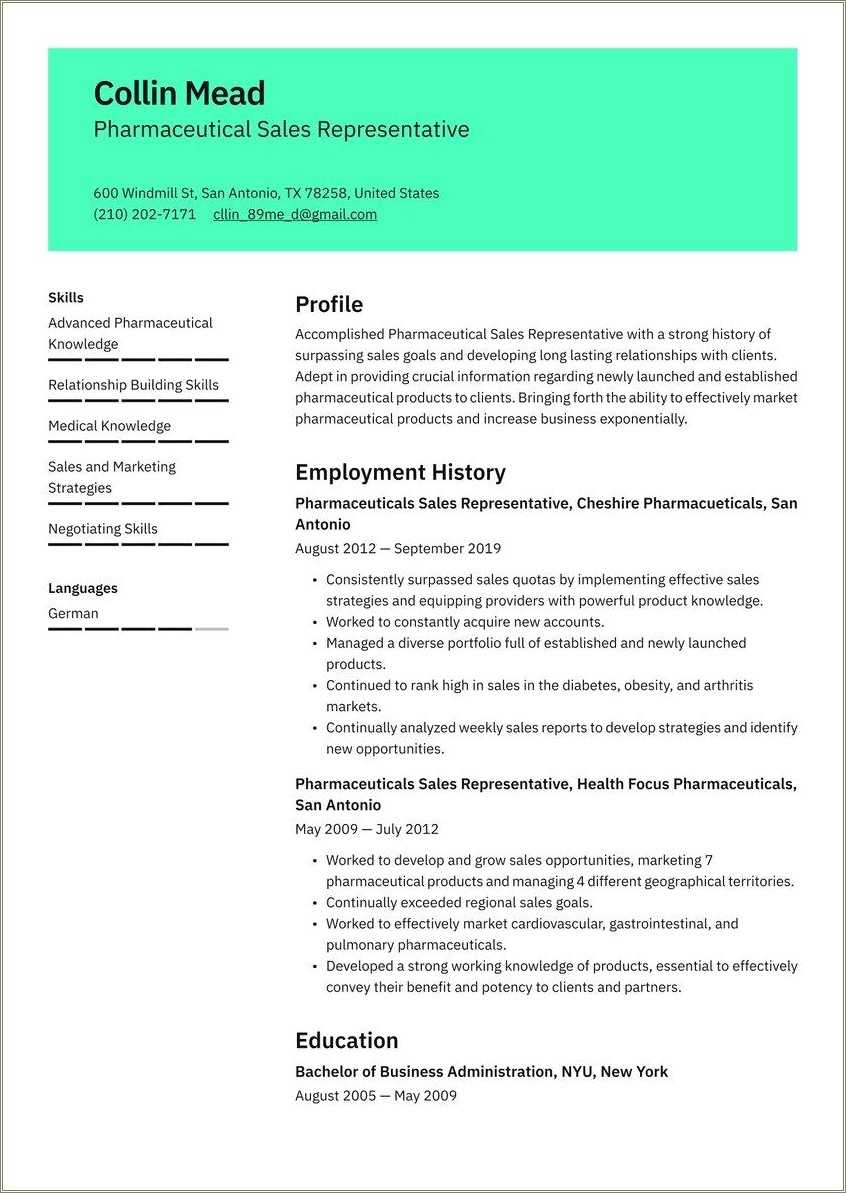 best-current-pharmaceutical-sales-resume-example-actual-resume