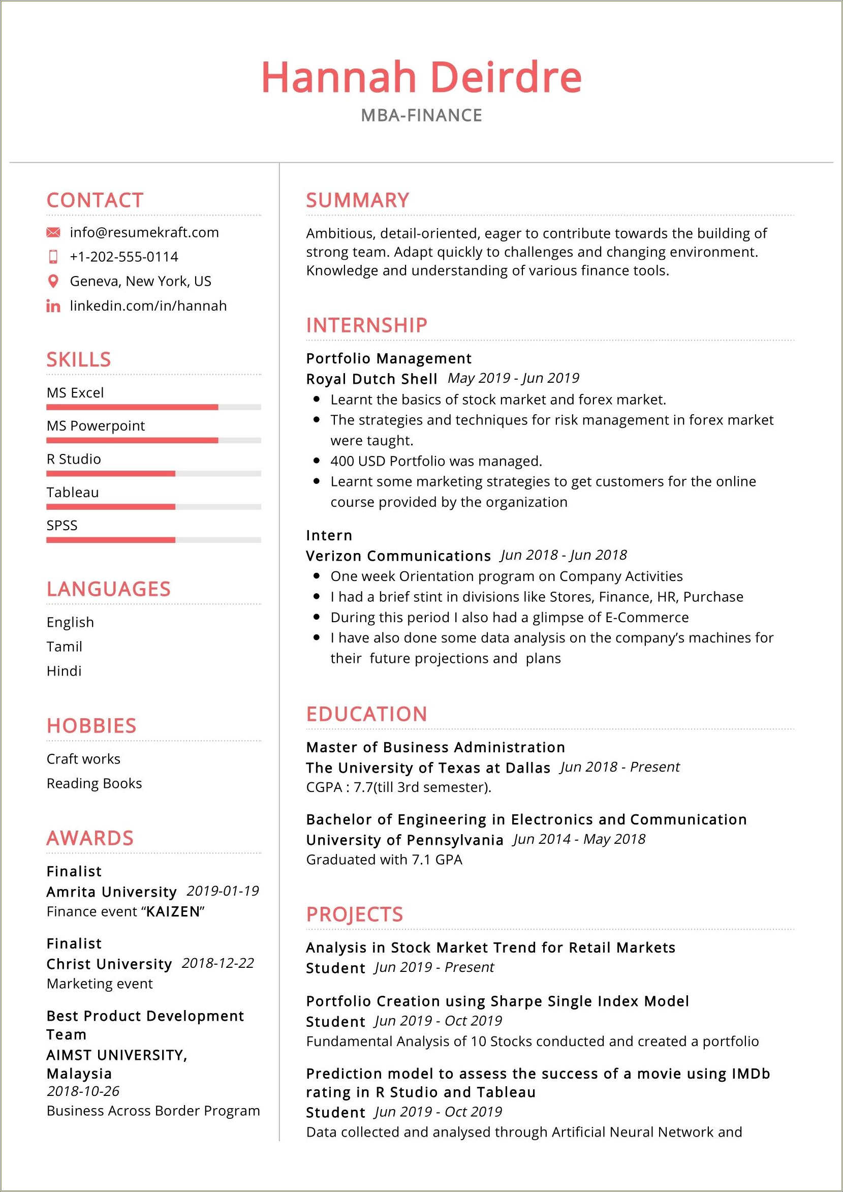 professional resume 2018 template