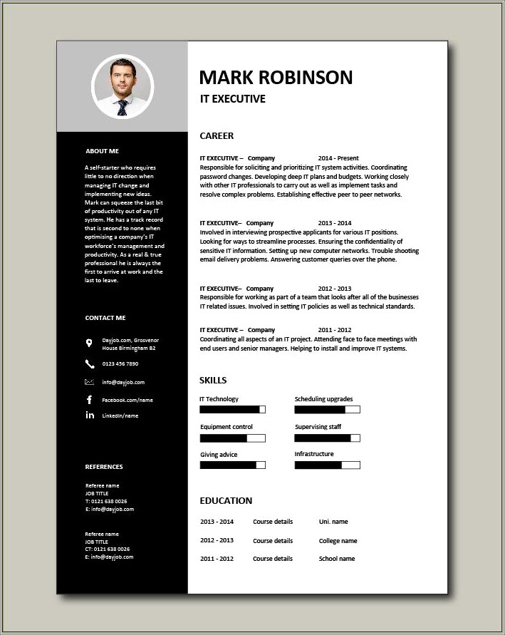 Best Font For Executive Resume - Resume Example Gallery