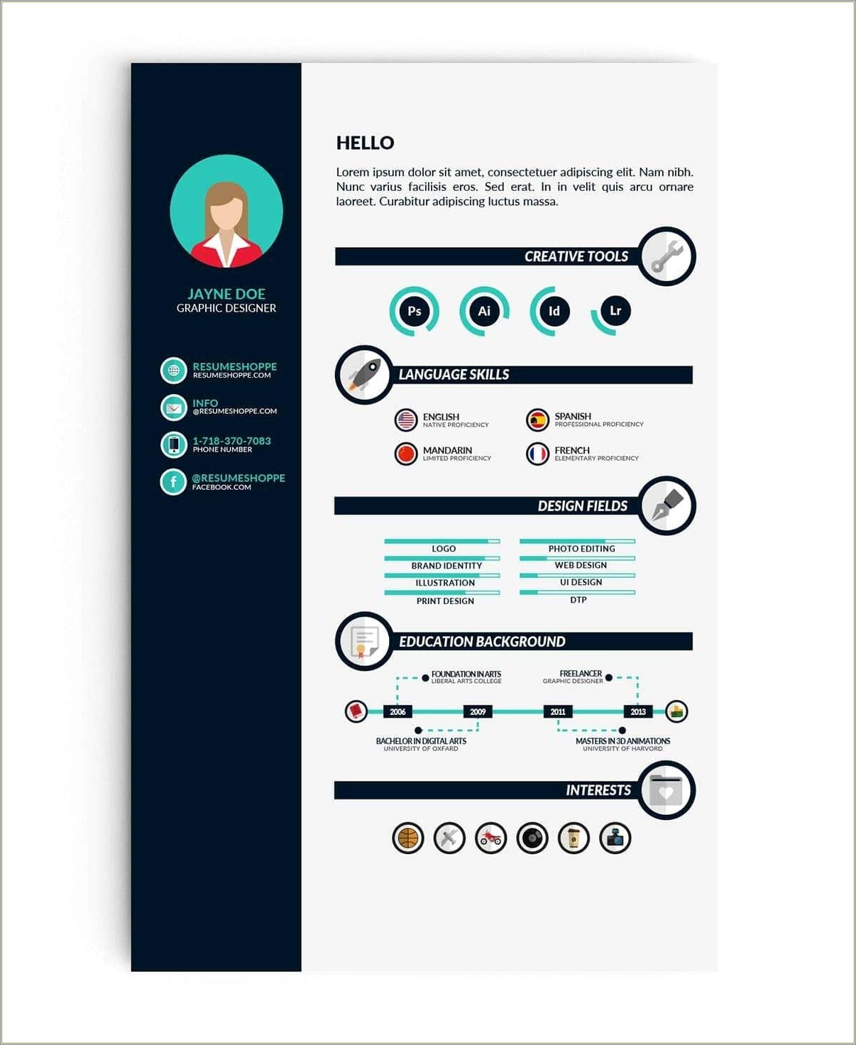 Best Free Infographic Resume Templates Resume Example Gallery