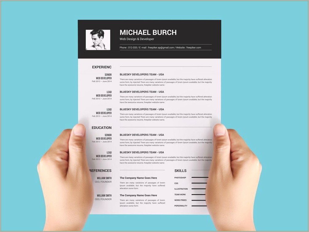 Best Free Microsoft Word Resume Template - Resume Example Gallery