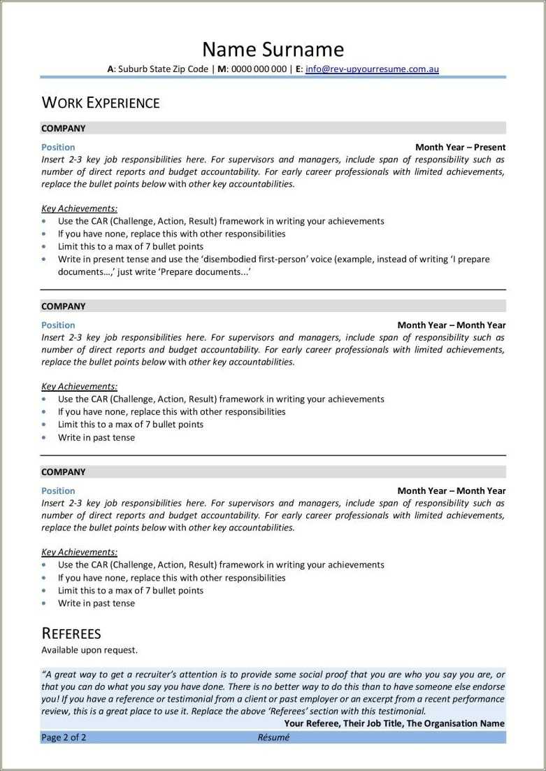 best-free-resume-templates-australia-resume-example-gallery