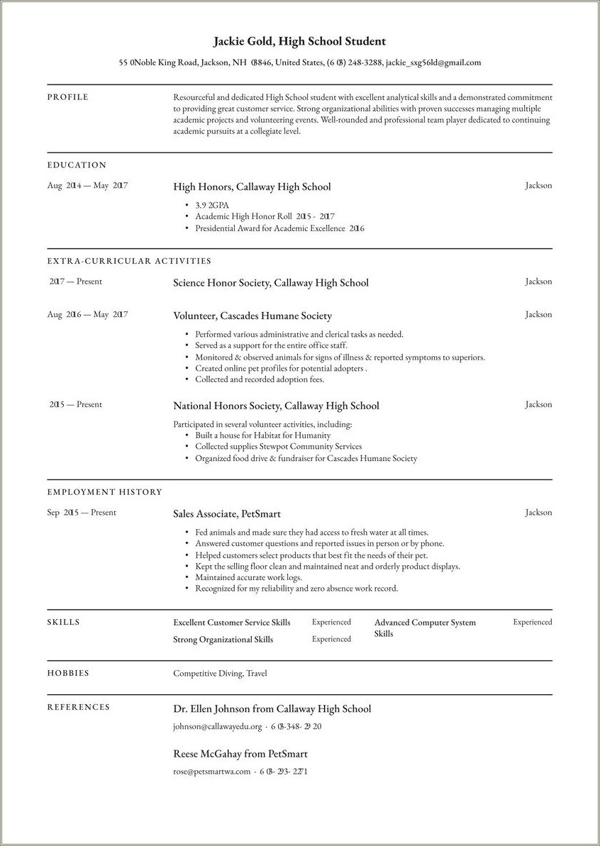 best-high-school-resume-format-resume-example-gallery