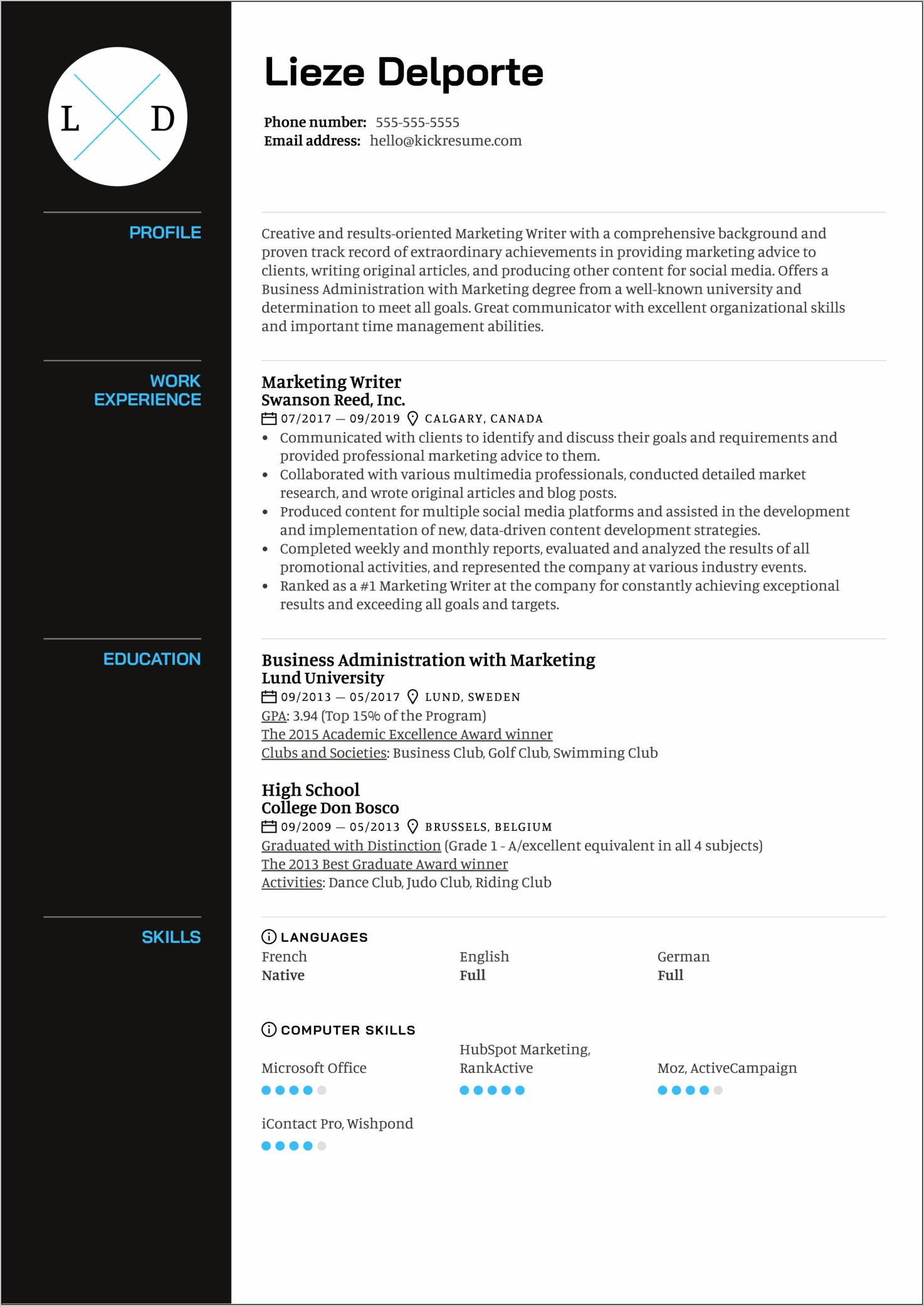 Best Objective For Marketing Resume - Resume Example Gallery