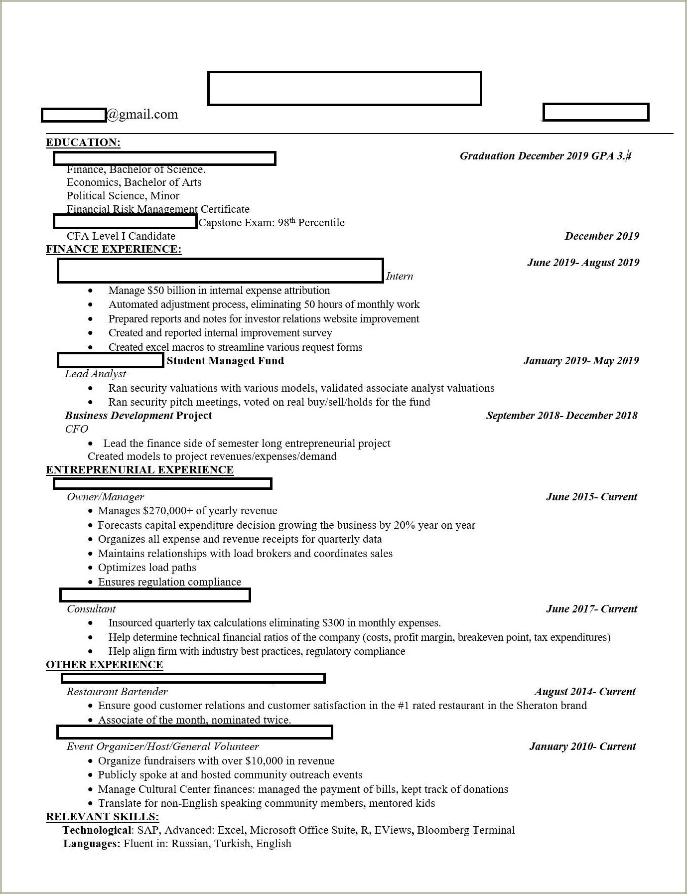 Sample Resume For Campground Host - Resume Example Gallery