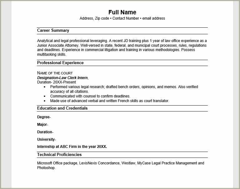 Best Profile Summary For Fresher Resume Resume Example Gallery