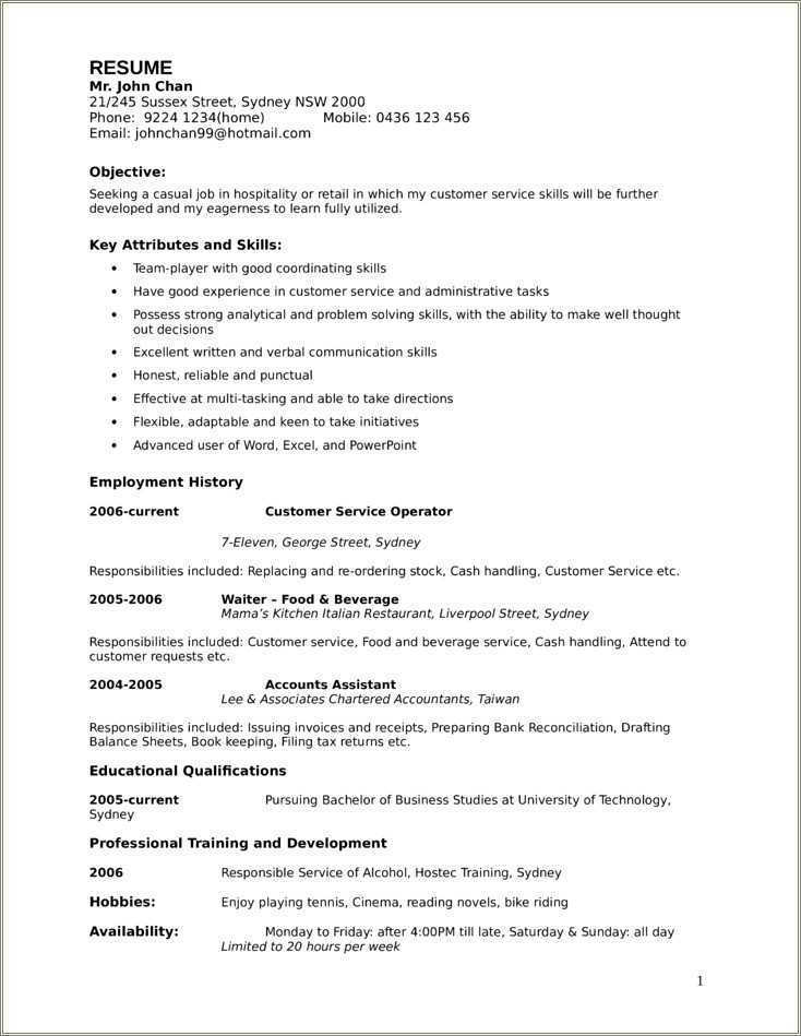 Best Resume Format For A Job In Taiwan - Resume Example Gallery