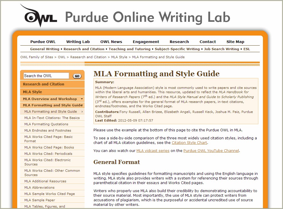 purdue university writing lab resume