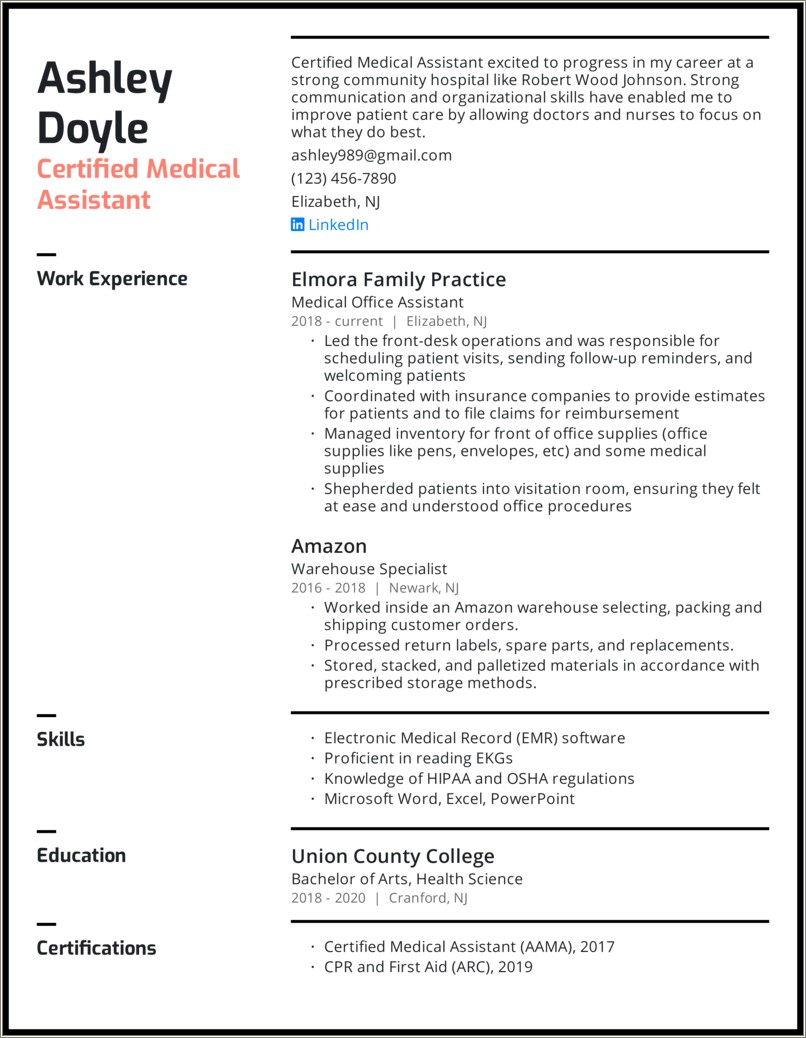 Best Resume Objectives For Medical Office Resume Example Gallery