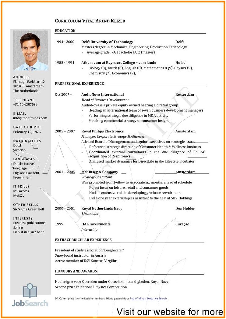 Job Resume Templates Microsoft Word 2007 - Resume Example Gallery