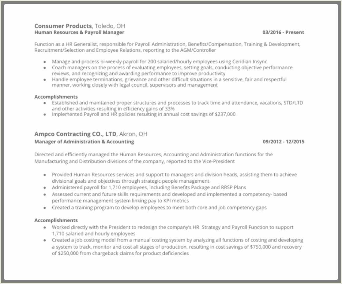 video resume script sample