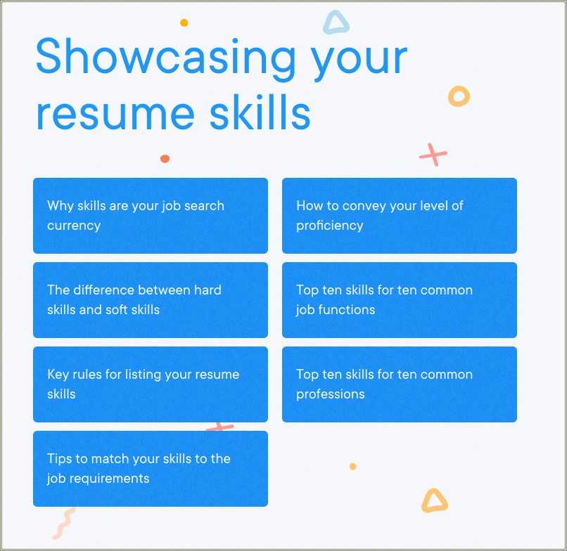 Best Skill List For Resume Resume Example Gallery