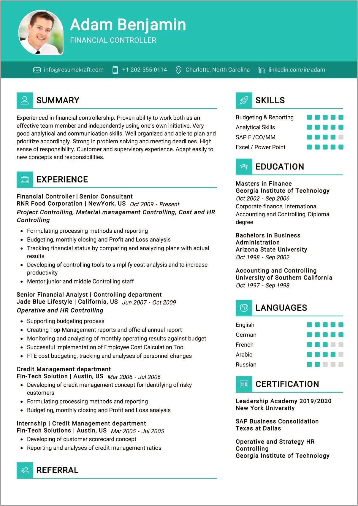 Best Skills For Resume Finance Resume Example Gallery