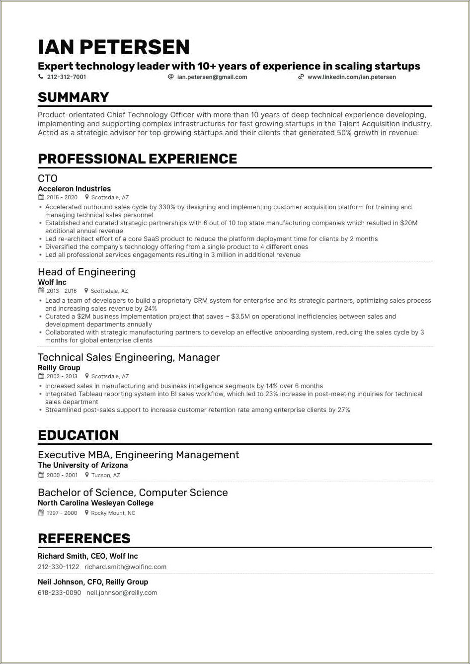 Best Software Engineer Resume Example Resume Example Gallery