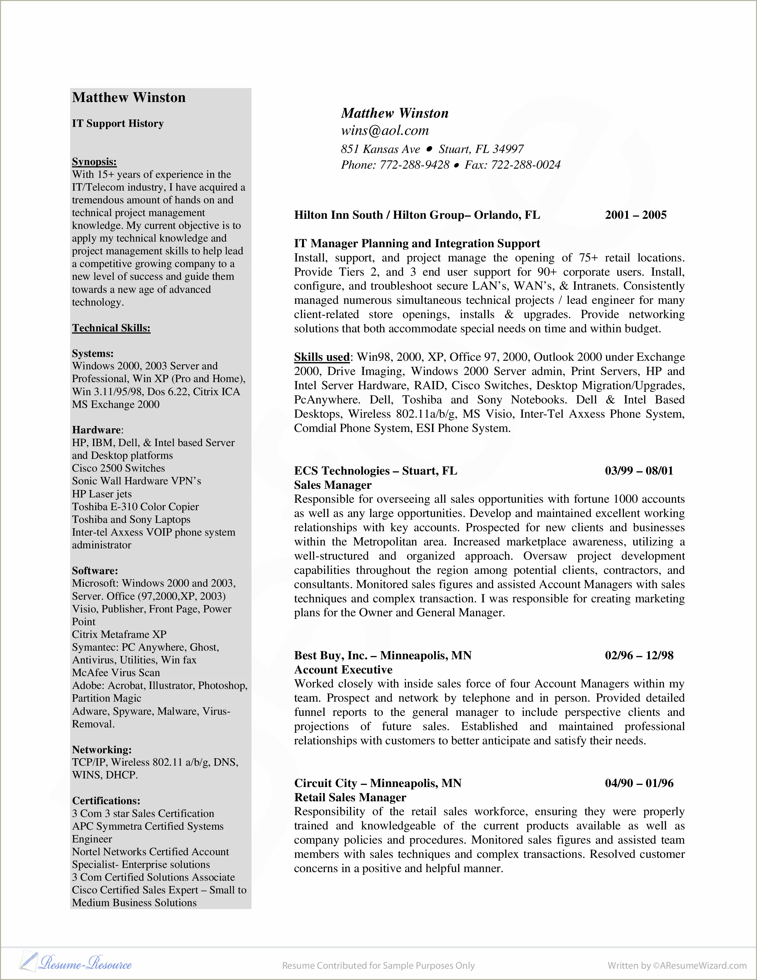 best-technical-project-manager-resume-resume-example-gallery