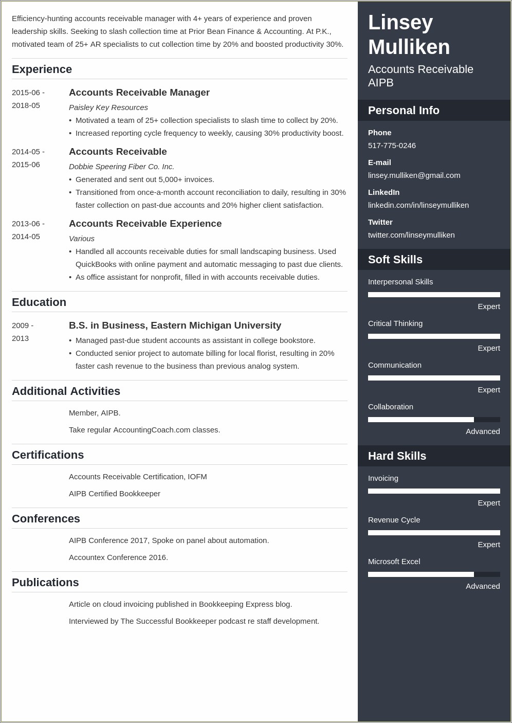 example-of-collections-manager-resume-resume-example-gallery